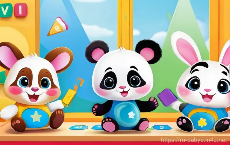 베이비버스 브랜드 파생상품 소개 - **Prompt 1: BabyBus Early Learning Adventure**
"A diverse group of three joyful children, aged 3...