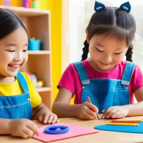 Home 28 베이비버스 콘텐츠를 활용한 창의 활동 - **BabyBus Playroom Craft Session**
A vibrant and cheerful image of a diverse group of young chil...